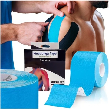 PLASTRY TAPE TEJPY KINESIOTAPING TEJP TAŚMA SPORT PRO 5MX5CM