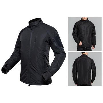 Bluza z kapturem Męska kurtka wodoodporna Outdoor Black_S