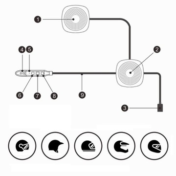 BLUETOOTH НАУШНИКИ ШЛЕМ МОТОЦИКЛСКИЙ ШЛЕМ МУЗЫКА