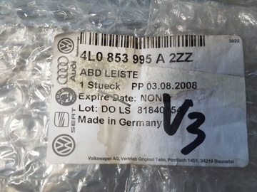 AUDI Q7 LIŠTA CHRÓM OKNO STŘECHA RÁMEČKY 4L0853995A 2ZZ