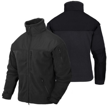 BLUZA POLAROWA MĘSKA ROZPINANA HELIKON WZMOCNIONA CLASSIC ARMY CZARNA S