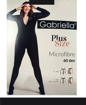 GABRIELLA MICRO 60 PLUS Rajstopy MF 6-XXL / Nero