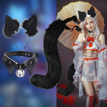 Набор аксессуаров для волос в виде ушек и хвостиков.