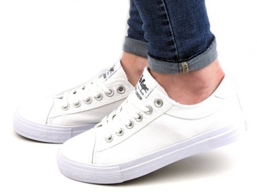 TRAMPKI DAMSKIE LEE COOPER 0145L BIAŁE BUTY CASUAL