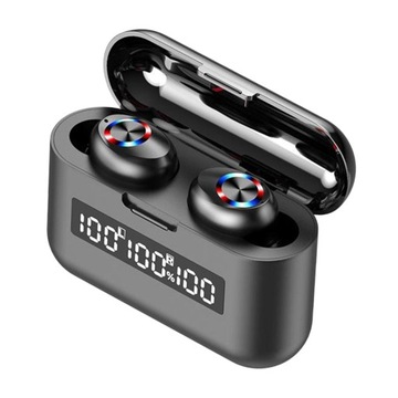 Compact Ture Bezprzewodowe słuchawki douszne Stereo Bluetooth 5.0 Słuchawki czarne