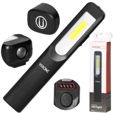 LATARKA AKUMULATOROWA LED 3W 1200mAh USB + MAGNES