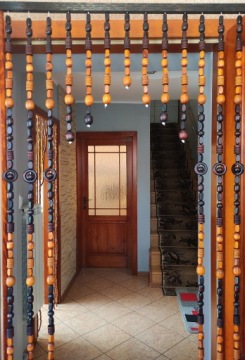 ДЕРЕВЯННАЯ ШТОРА С БИСЕРАМИ 80см - подарок