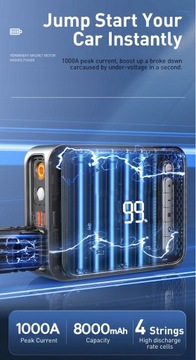 Автомобильный стартер Baseus 2 в 1 Power Bank Air