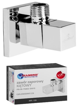 ZAWÓR KĄTOWY DO PRALKI CERAMICZNY 1/2x3/4 CHROM