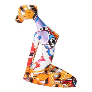 ch-Yoga Figurine Sculpture Ornament Yellow