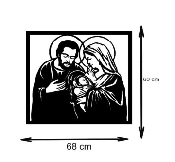 Ажурная картина СВЯТОЕ СЕМЕЙСТВО 3D сакральный мотив