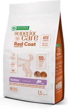 NATURE'S PROTECTION RED COAT JUNIOR SMALL BREEDS KARMA Z ŁOSOSIEM 1,5kg