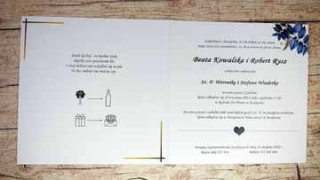 Свадебные приглашения XL с цветами в конверте СХЕМЫ