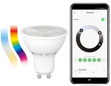 GU10 4,5 Вт RGB+CCT Smart WiFi BT Светодиодная лампа TUYA