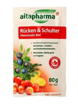 ALTAPHARMA Lecznicza Sól do kąpieli Plecy Ramiona