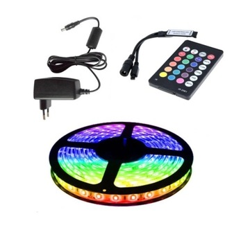 ZESTAW TAŚMA 150 LED RGB IP20 5m STER+ZAS