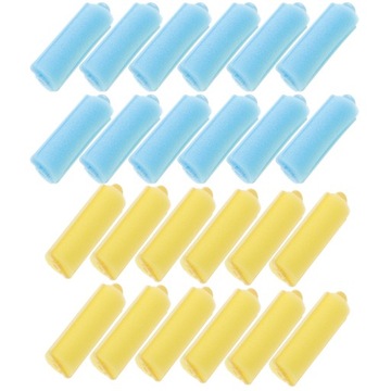 JEDWABNE WAŁKI DO CZARNYCH WŁOSÓW GĄBKA LOKÓWKA MODELUJĄCA 24 SZT.