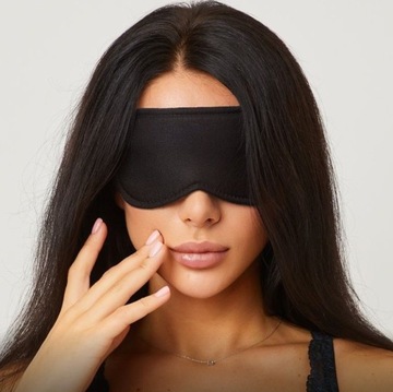 НАВЕСКА для сна и отдыха РЕГУЛИРУЕМАЯ МАСКА черная МЯГКАЯ + КАЧЕСТВЕННАЯ