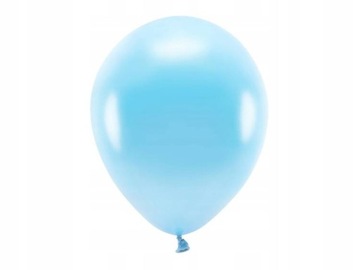 Balony ECO 30cm metaliczne JASNY NIEBIESKI 10szt
