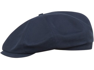 CZAPKA Z BAWEŁNY SHELBY GRANATOWA MĘSKA DAMSKA KASZKIET Z DASZEKIEM 55 CM S