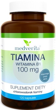 MEDVERITA Tiamina Witamina B1 100mg 120kaps
