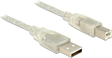 Kabel USB USBA USBB 5 m Przezroczysty (83896)