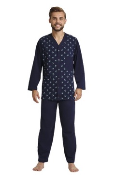 Piżama męska rozpinana XXXL 176/188 100% BAWEŁNA