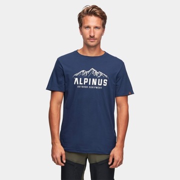 Koszulka męska Alpinus góry, t-shirt granatowa XL