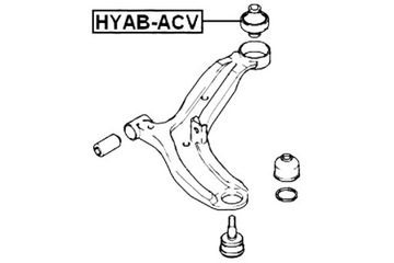 Сайлентблок FEBEST ПЕРЕДНИЙ РЫЧАГ HYUNDAI ACCENT 00 1999- GEN.