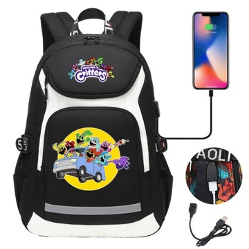 НОВЫЙ РЮКЗАК Smiling Critters A4 ВОДОНЕПРОНИЦАЕМЫЙ USB-ДИЗАЙН