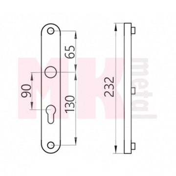 Ручка-ручка, ручка для ворот с табличкой, 90мм, черная
