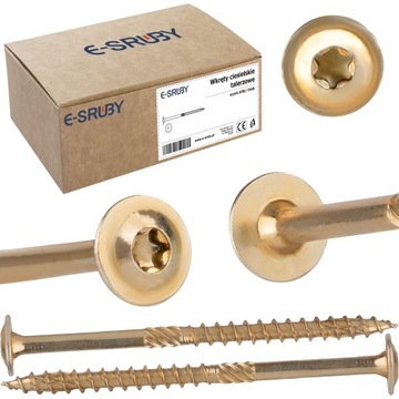 Wkręt ciesielski z łbem talerzowym CT 8x340 50szt do drewna
