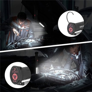 Светодиодный фонарик для мастерской COB, литий-ионный аккумуляторный крючок