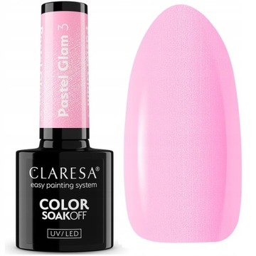 Claresa Lakier Hybrydowy do paznokci PASTEL GLAM 3 pastelowy różowy