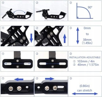 Крепление держателя номерного знака мотоцикла
