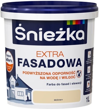 FARBA ŚNIEŻKA ExTRA FASADOWA DO ELEWACJI BEŻOWA 1L