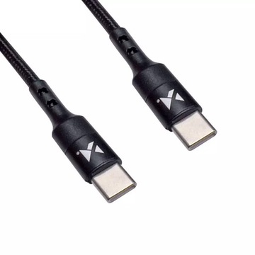 Wozinsky kabel przewód USB Typ C - USB Typ C Power Delivery 18W 1m czarny (