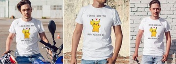 KOSZULKA T-SHIRT WALENTYNKI XL PIKACHU HAPPY VALENTINES DAY PREZENT JAKOŚĆ