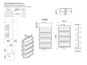 Symphony Swivel/обувь WB-671 12 Антрацитовые полки