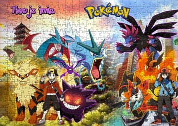 Puzzle+ imię Pokemon Detektyw Pikachu A3 252 el - RÓŻNE WZORY