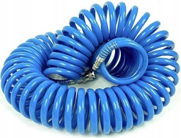 СЕРЕБРЯНЫЙ - ПНЕВМАТИЧЕСКИЙ СПИРАЛЬНЫЙ ШЛАНГ 8x12 мм - 15 МЕТРОВ