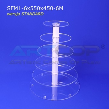 6-ярусная форма для кексов и кексов из плексигласа.