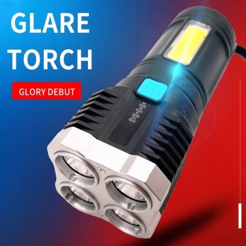 Spotlight Cztery oczy Silne światło Latarka USB