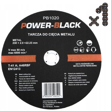 TARCZA DO CIĘCIA METALU, STALI ALUMINIUM 230x2.0MM