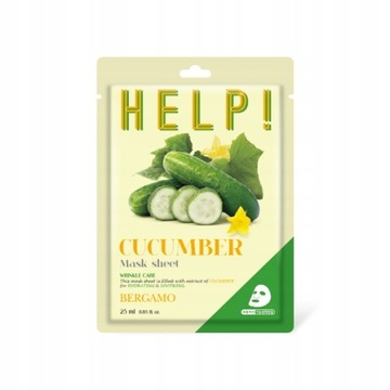 BERGAMO HELP ! maseczka w płachcie ogórek 25 ml