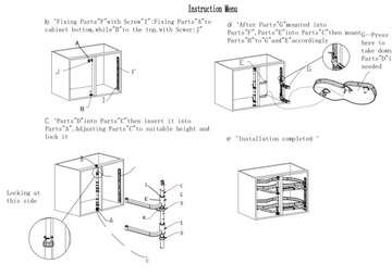 ГРУЗОВАЯ КОРЗИНА УГЛОВАЯ ЛЕВАЯ ЛЕВАЯ ПЕРЕДНЯЯ 450 мм