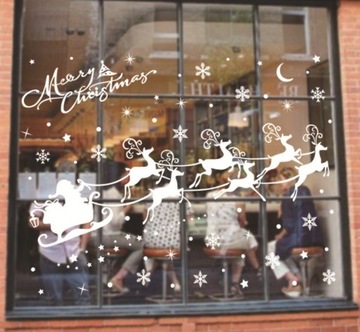 Новогодние наклейки на окна NKD01