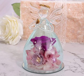 Вечная роза в стекле, светящийся светодиодный подарок на День матери, День Святого Валентина, для женщин