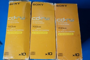 SONY CD-RW 700MB 4x 10x SUPREMAS 10 шт.