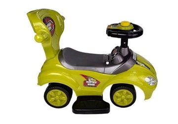 Mega Car 3in1 Желтый райд-он с толкателем